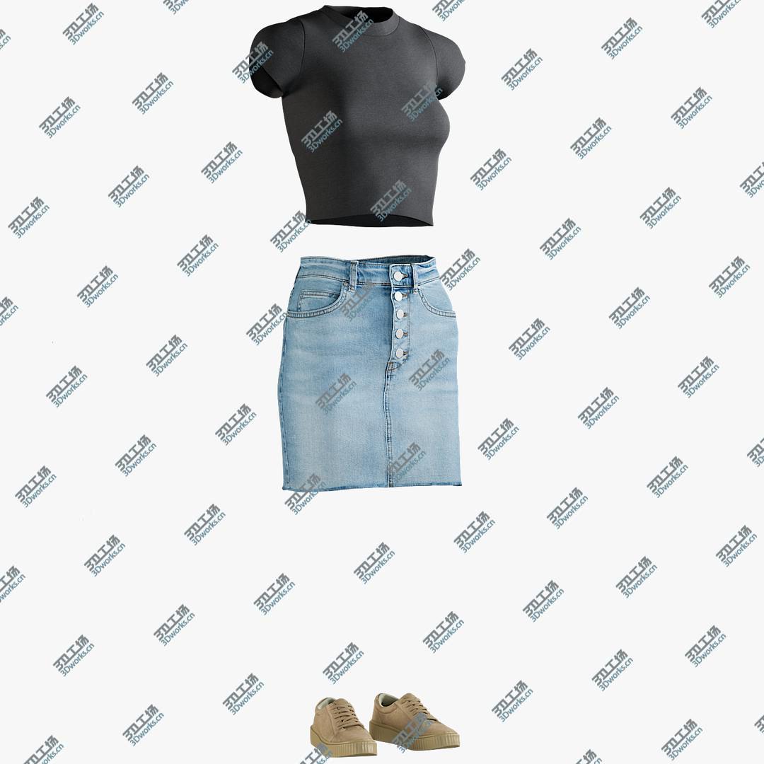 images/goods_img/20210319/3D Skirt with Tshirt and Sneakers/1.jpg